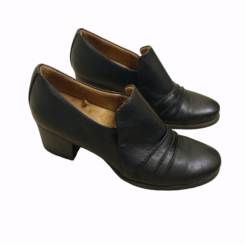 Natural soul STAR heeled slip on Shoe Bootie Size 7.5 black - Picture 1 of 9